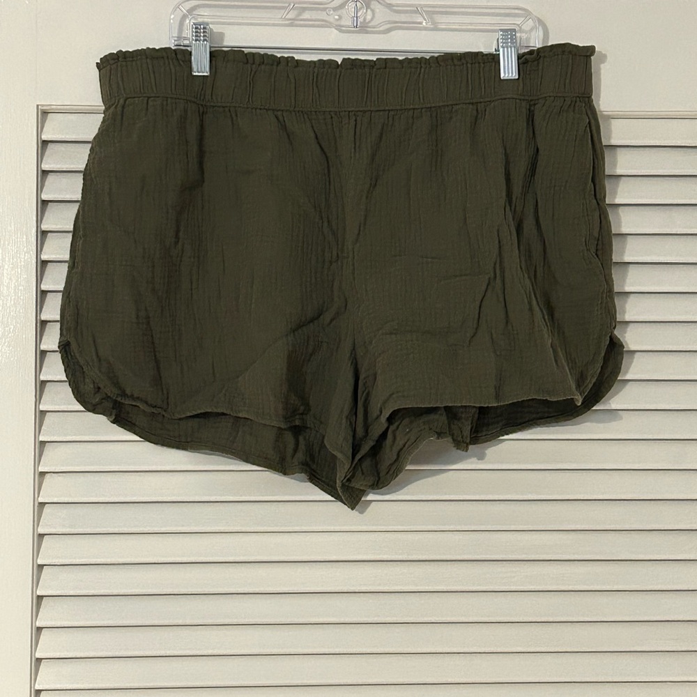Olive Green Women's Soft Shorts